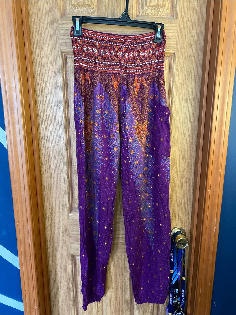 Bohemian Purple Printed Harem Pants